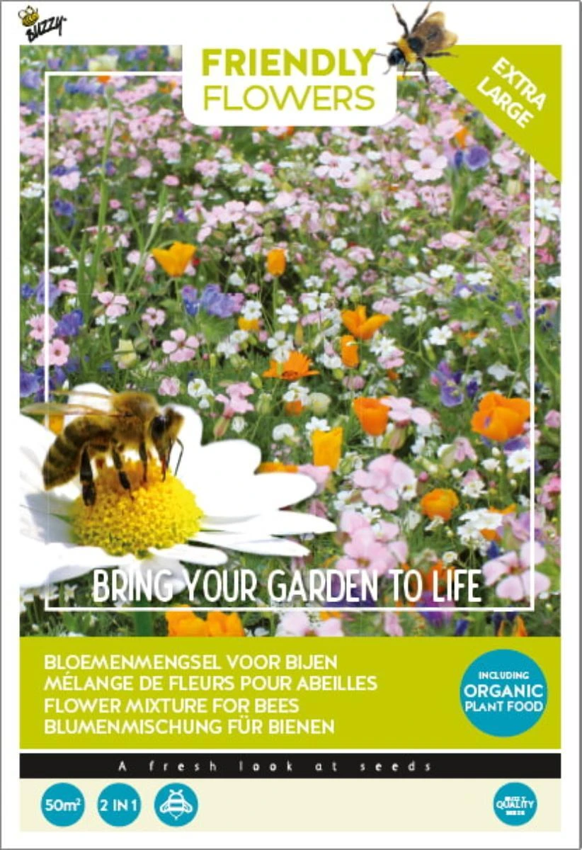 Buzzy Friendly Flowers Mix Bijen 50 M2 3 Buzzy Friendly Flowers Mix Bijen 50 M2