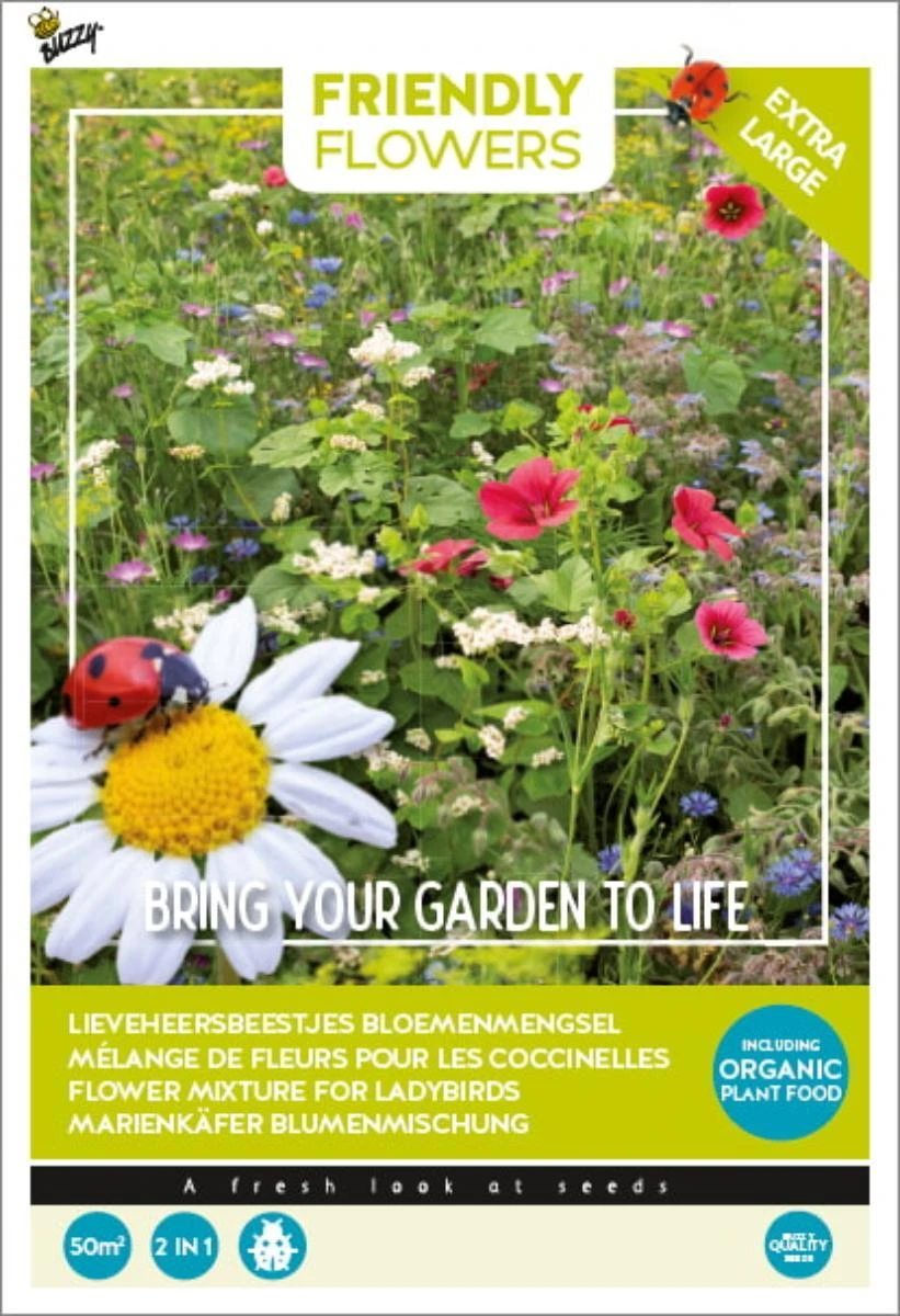 Buzzy Friendly Flowers Mix Lieveheersbeestjes 50 M2 3 Buzzy Friendly Flowers Mix Lieveheersbeestjes 50 M2