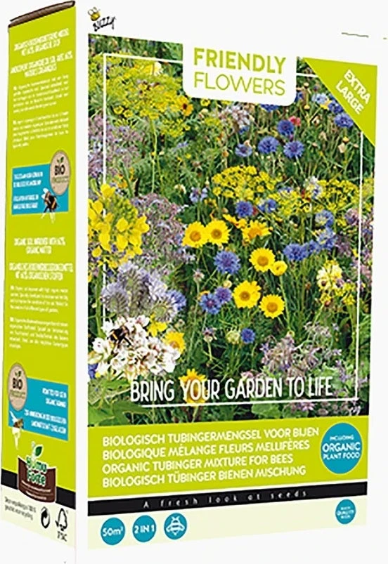Buzzy Friendly Flowers Biologische Bloemenmengsel 50m2 3 Buzzy Friendly Flowers Biologische Bloemenmengsel 50m2