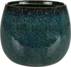 TS Bloempot Odile Groen / Blauw D 15 H 13 Cm