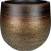TS Bloempot Mya Goud / Bruin D 31 H 28 Cm -Talen Tools Winkel 8711355167783 0