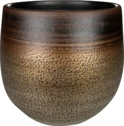 TS Bloempot Mya Goud / Bruin D 31 H 28 Cm
