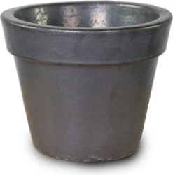 Mega Collections Basis Bloempot D 38 Cm Mat Zwart