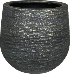 HS Bloempot Lissabon Zwart D 32 H 31 Cm