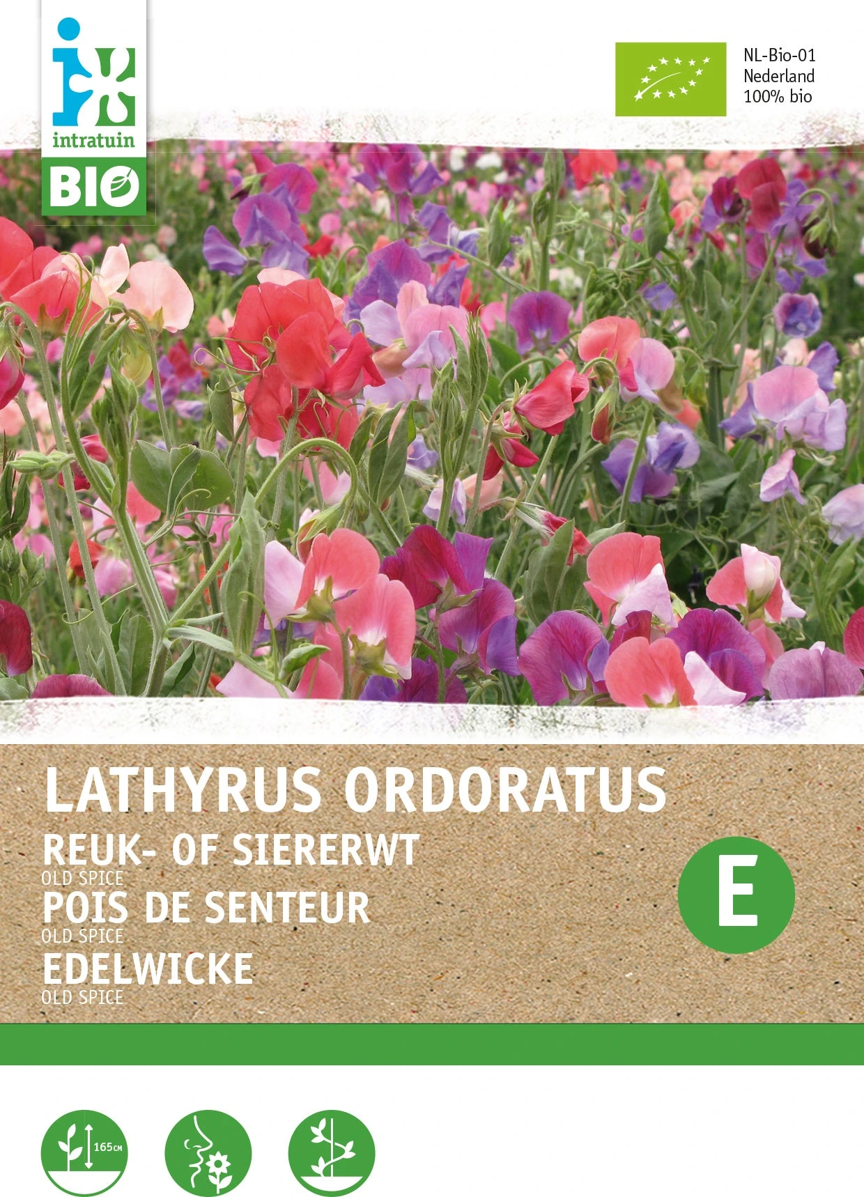 Biologische Intratuin Bloemenzaad Pronkerwt (Lathyrus Odoratus 'Old Spice') 3 Biologische Intratuin Bloemenzaad Pronkerwt (Lathyrus Odoratus 'Old Spice')