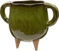 Intratuin Bloempot Op Poten Groen 13 X 9 X 9,5 Cm -Talen Tools Winkel 8717263873686 1 1