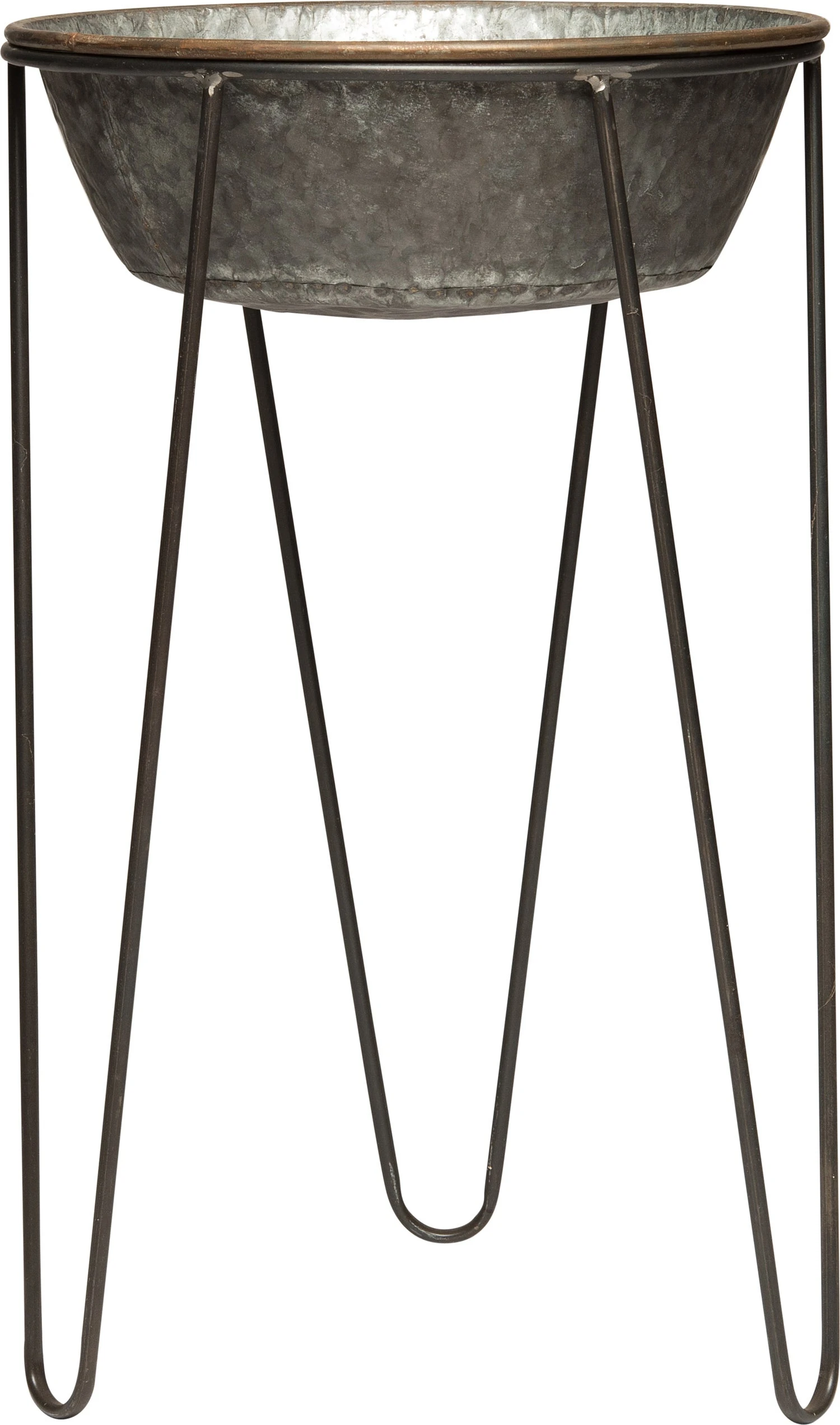 Intratuin Bloempot Op Voet Grijs D 35 H 60,5 Cm 3 Intratuin Bloempot Op Voet Grijs D 35 H 60,5 Cm