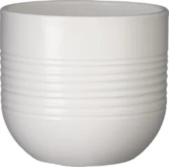 Mica Decorations Bloempot Nora Wit D 16 H 15 Cm