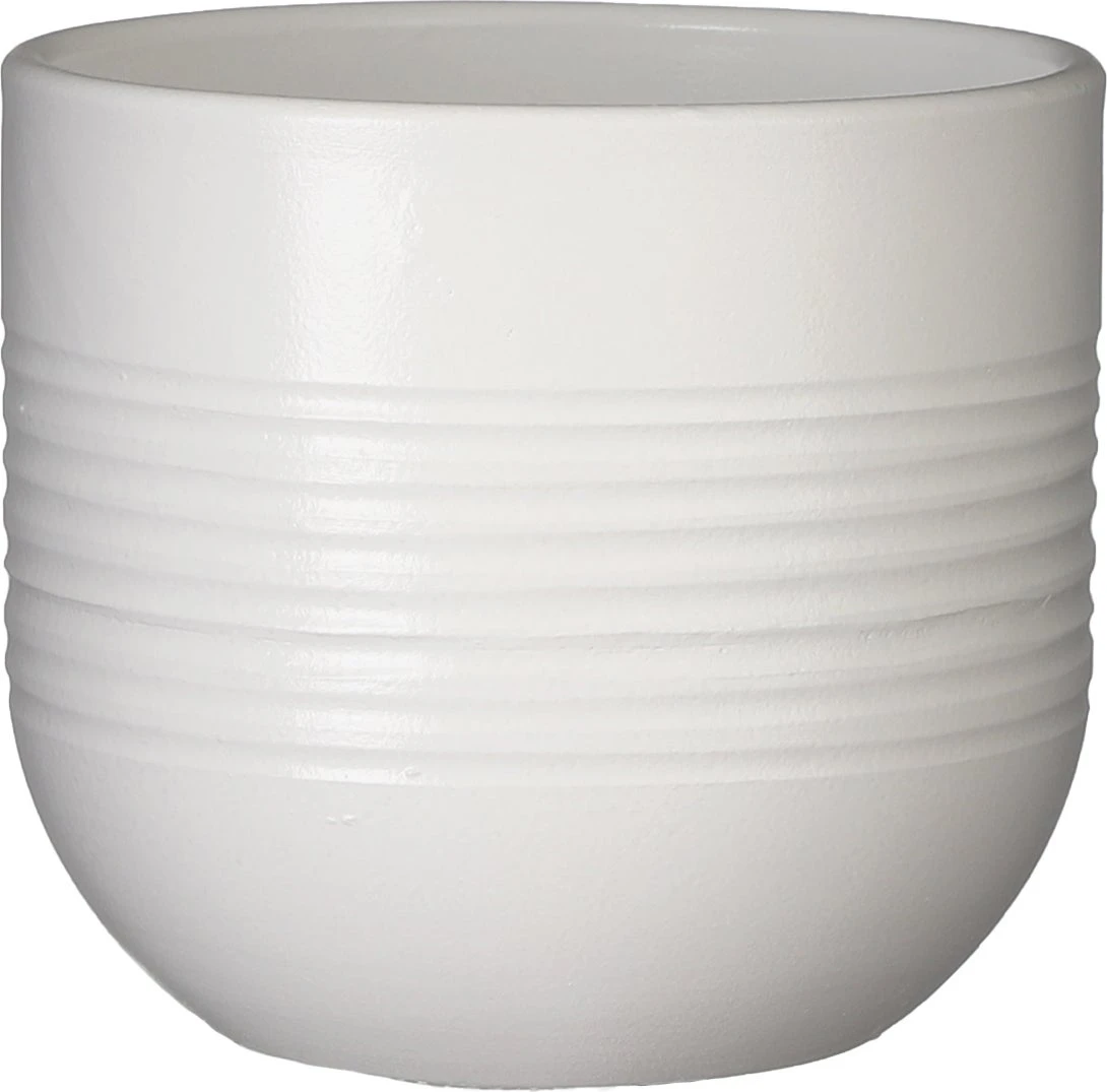 Mica Decorations Bloempot Nora Wit D 16 H 15 Cm 2 Mica Decorations Bloempot Nora Wit D 16 H 15 Cm
