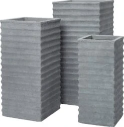 Intratuin Bloempot Horizon Grijs 33,5 X 33,5 X 70 Cm -Talen Tools Winkel 8720196015108 2