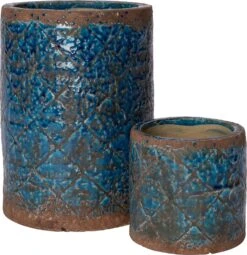 Intratuin Bloempot Martha Blauw D 13 H 12,5 Cm -Talen Tools Winkel 8720196167388 2