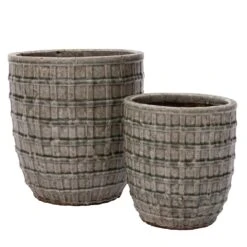 Intratuin Bloempot Morena Grijs D 26 H 22 Cm -Talen Tools Winkel 8720196168767 2