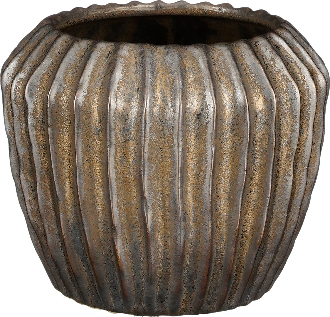 Mica Decorations Bloempot Noma Brons D 14 H 12 Cm 3 Mica Decorations Bloempot Noma Brons D 14 H 12 Cm