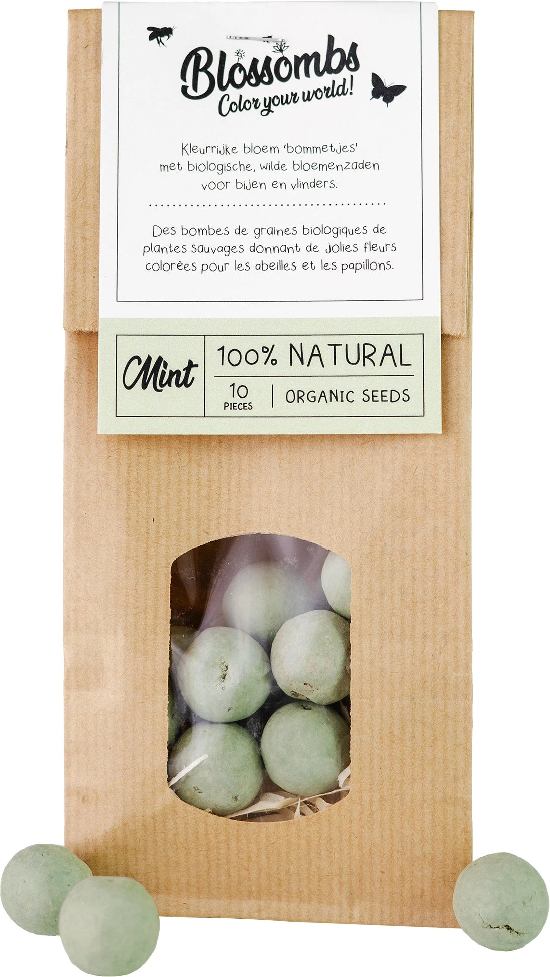 Blossombs Papieren Zak Zaadbommen Mint 10 Stuks 3 Blossombs Papieren Zak Zaadbommen Mint 10 Stuks