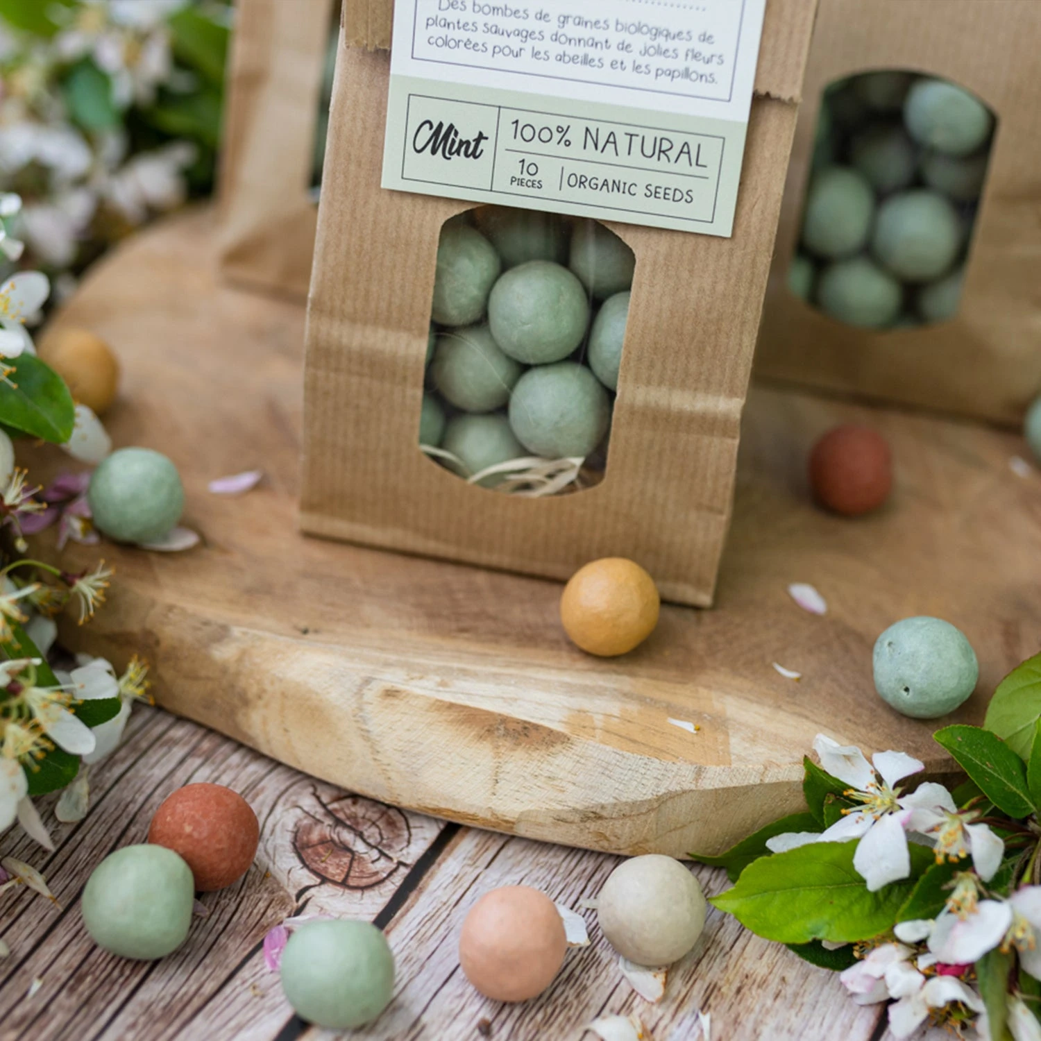 Blossombs Papieren Zak Zaadbommen Mint 10 Stuks 4 Blossombs Papieren Zak Zaadbommen Mint 10 Stuks - Afbeelding 2