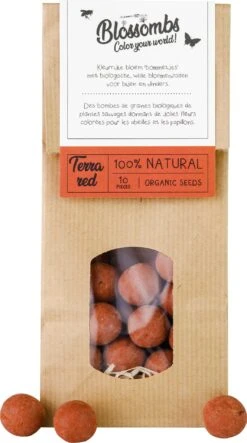 Blossombs Papieren Zak Zaadbommen Terra Red 10 Stuks