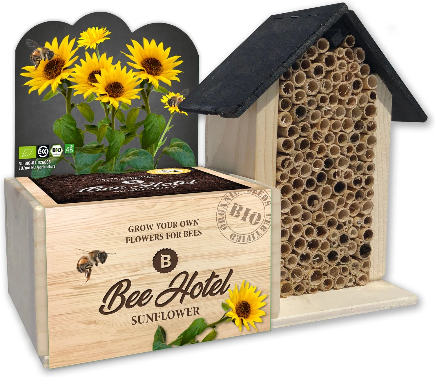 Baza Bee Hotel Biologische Zonnebloem (Helianthus) Met Insectenhotel 3 Baza Bee Hotel Biologische Zonnebloem (Helianthus) Met Insectenhotel
